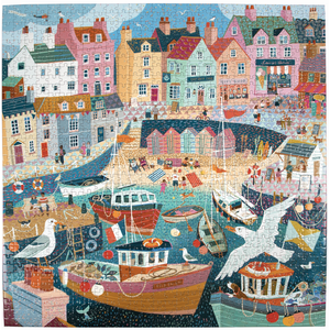 Puzzle 1000 pièces Eeboo Seaside Harbor pas cher