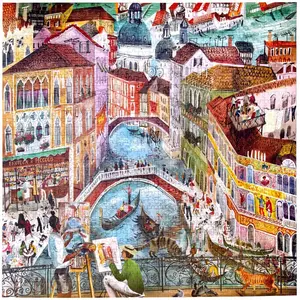 Puzzle 1000 pièces Eeboo Artists in Venise pas cher