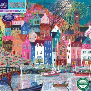 Eeboo Puzzle 1000 pieces - Scottish Isle pas cher
