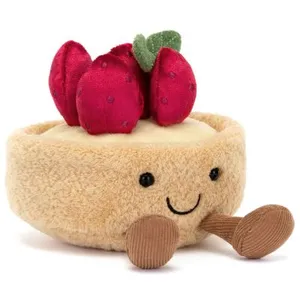 Jellycat Peluche Amuseable Fleurette la Tarte aux fraises (11 cm) pas cher
