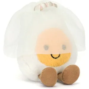 Jellycat Peluche Amuseable Oeuf à la coque Mariée (14 cm) pas cher