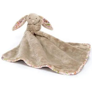 Jellycat Doudou plat Lapin en fleurs Beige pas cher