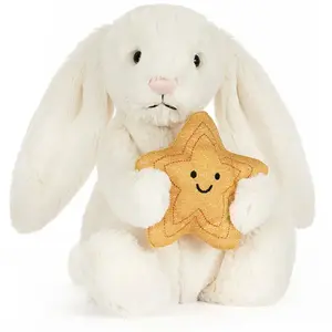 Jellycat Peluche Lapin Cream avec étoile (31 cm) pas cher