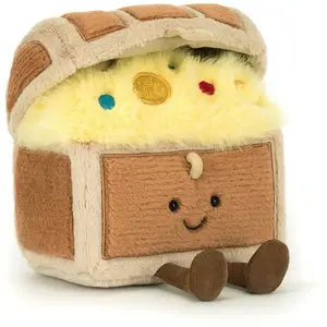 Jellycat Peluche Amuseable Coffre au Trésor (19 cm) pas cher