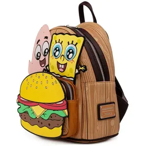 Mini Sac À Dos - Loungefly - Crabby Patty Group - Multicolore - Imitat... pas cher