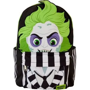 Sac à dos Beetlejuice - Loungefly BTJBK0028 - Nylon - Noir et Blanc pas cher