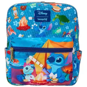 DISNEY BY LOUNGEFLY SAC À DOS MINI LILO AND STITCH CAMPING CUTIES AOP