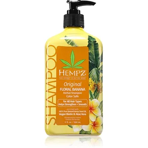 Hempz Original Floral Banana Herbal Shampoo with Vegan Biotin & Aloe Vera for All Hair Types 500ml