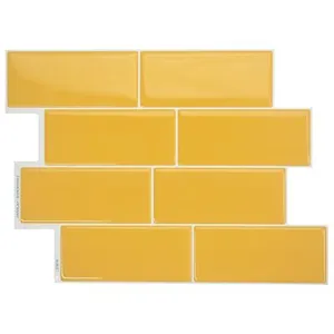 Smart Tiles Zelfklevende keuken achterwand voor keuken en badkamer Metro Geel 4 29,34x21,28 cm