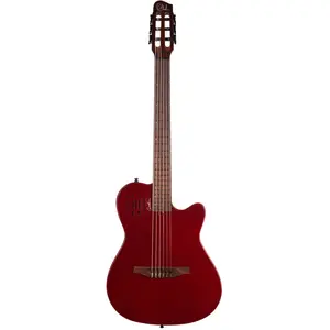 Godin Multiac Mundial Aztek Red elektrisch-akoestische klassieke gitaar met gigbag pas cher