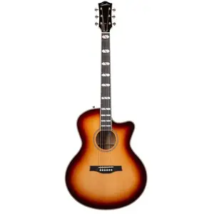 Godin Connaisseur Sunset Burst Maho elektrisch-akoestische westerngitaar met koffer pas cher