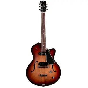 Godin 5th Ave Kingpin II P90 Vintage Burst semi-akoestische gitaar pas cher