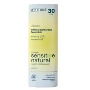 Attitude - Bâton solaire minéral Sunly peaux sensibles sans parfum SPF 30 visage 20 g - Attitude pas cher