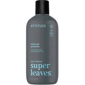 Attitude, Gel douche, Herren-Duschgel Super Leaves Eucalyptus & Sage (Duschgel) 415 ml (415 ml) pas cher