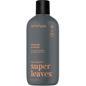 Attitude, Gel douche, Herren-Duschgel Super Leaves Patchouli & Bourbon (Duschgel) 415 ml (415 ml)Vendu pargalaxus