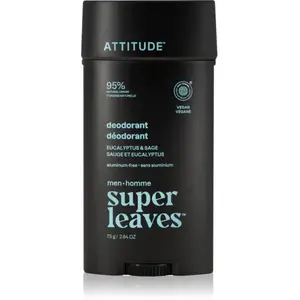 Attitude, Déodorant, Natürliches Deodorant für Herren Super Leaves Eucalyptus & Sage (Deodorant) 75 g pas cher