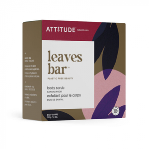 Attitude - Leaves Bar Plasticvrije Body Scrub Sandalwood - 113gr pas cher