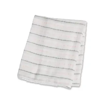 ELEMENTS FOR KIDS Lange Mousseline - Rayures Roses pas cher