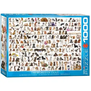 Puzzle Eurographics - Le monde des chiens, 1000 pièces pas cher