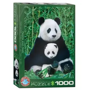 Puzzle Eurographics 1000 pièces - Panda et son petit - Animaux - Adulte pas cher