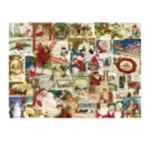 Puzzle Eurographics - Cartes de Noël vintage, 1000 pièces pas cher