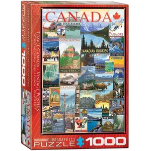 Puzzle Eurographics - Affiches vintage de Voyage Canada, 1000 pièces pas cher
