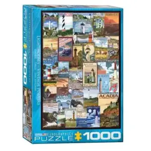 Puzzle Eurographics 1000 pièces - Lighthouse Vintage Ads - Paysage et nature pas cher