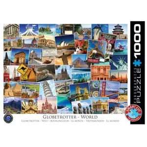 Puzzle Eurographics - Globetrotter mondial, 1000 pièces pas cher