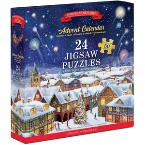Eurographics Calendrier de l'Avent - Souvenirs de Noël - 24 Puzzles 9924-5810 pas cher