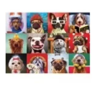 Puzzle Eurographics - Lucia Heffernan : Chiens drôles, 1000 pièces pas cher