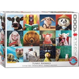 Puzzle Eurographics - Lucia Heffernan : Animaux rigolos, 1000 pièces pas cher