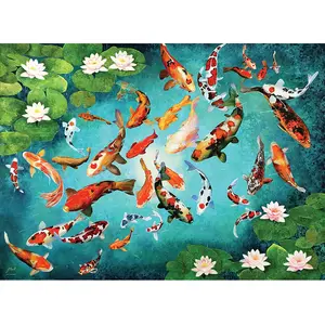 Puzzle 1000 pièces Eurographics - Koi coloré pas cher
