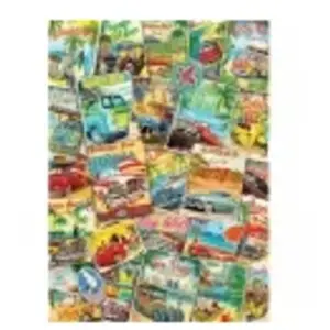 Eurographics Puzzle 1000 pièces - Collage de voyage vintage pas cher