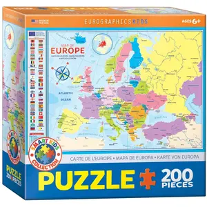 EuroGraphics - Puzzel - Kaart van Europa - 200 Stukjes pas cher