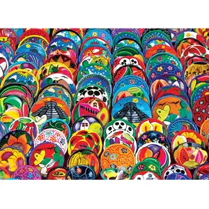 Puzzle Eurographics - Assiettes en céramique mexicaine, 1000 pièces pas cher