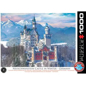 Puzzle Eurographics - Neuschwanstein en hiver, Allemagne, 1000 pièces pas cher