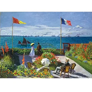 Eurographics - Tuin in Sainte-Adresse [Jardin à Sainte-Adresse] - Claude Monet - 1000 stukjes 68×48cm (b×h) - Fine Art Legpuzzel pas cher