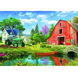 Eurographics La grange rouge Dominic Davison boîte de puzzle (1000 pièces) pas cher