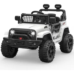 Baloveby Jeep Voiture Électrique 5 km-h Vitesse 2, LED, Musique, USB, ... pas cher