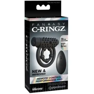 Fantasy C Ringz Pipedream Performance Pro - Cockring met Afstandsbediening black pas cher