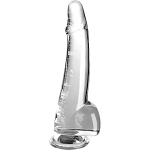 Pipedream - King Cock - Dildo met Balzak - 25,5 cm - Transparant