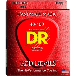 DR Strings DR RDB-45 - Red Devils - Red, jeu guitare basse, Medium 45-105 pas cher