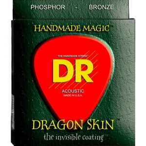 DR Strings DR String DSA-10 Dragon Skin Jeu de cordes pour guitare acoustique pas cher