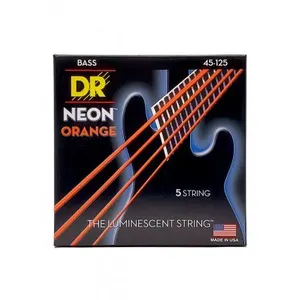 Comparateur de prix : DR Strings Hi-Def Neon Orange Bass Heavy 5 cordes
