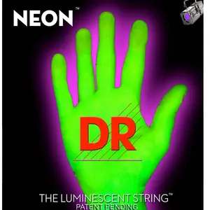 Dr Jeu De Cordes Guitare Électrique Dr Neon Medium Vert Nge10 10-46 pas cher