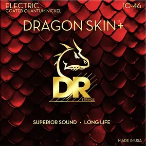 DR DEQ-10 Dragon Skin+ Electric Guitar Strings 10-46 - Elektrische git...