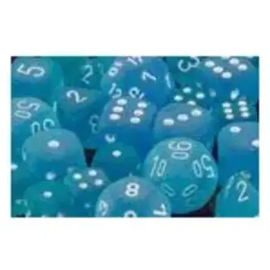 Chessex 7 Dés * Givrés * Bleu Caraibes pas cher