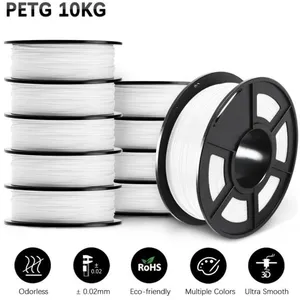 SUNLU PETG Filament pour imprimante 3D, 1,75mm, Blanc,10 KG pas cher