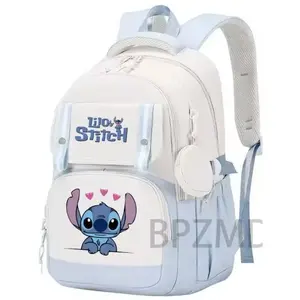 LOT LILO & STITCH Bleu : CARTABLE / SAC A DOS + PORTE MONAIE _ LBDC® pas cher