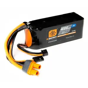 Spektrum 7.4V 4000mAh 2S 15C Smart LiPo Batterie : récepteur Universel IC3 pas cher